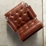 Fauteuils - Fauteuil en cuir marron cognac - ANGEL CERDÁ