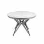 Dining Tables - Round extendable dining table in porcelain marble and grey steel - ANGEL CERDÁ
