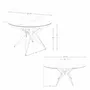 Dining Tables - Round extendable dining table in porcelain marble and grey steel - ANGEL CERDÁ