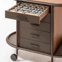 Restaurant trolleys - ARCADE WOOD COFFEE AND TEA CART OVAL - GIOBAGNARA