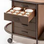 Restaurant trolleys - ARCADE WOOD COFFEE AND TEA CART OVAL - GIOBAGNARA