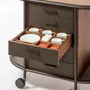 Restaurant trolleys - ARCADE WOOD COFFEE AND TEA CART OVAL - GIOBAGNARA