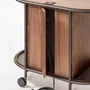 Restaurant trolleys - ARCADE WOOD COFFEE AND TEA CART OVAL - GIOBAGNARA