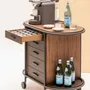 Restaurant trolleys - ARCADE WOOD COFFEE AND TEA CART OVAL - GIOBAGNARA