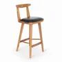 Chairs - Oriq - Teakwood High / Bar Chair - ALANKARAM