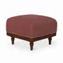 Ottomans - Pakhi - Square Size Pouffe with Red Fabric - ALANKARAM