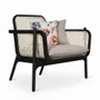 Chairs - Bango - Lounge Chair with Rattan - ALANKARAM