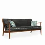 Sofas - Craff - Three Seater Teakwood Sofa - ALANKARAM