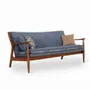 Sofas - Craff Three Seater Teakwood Sofa - ALANKARAM