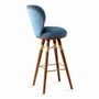 Chairs - Bhrami - Wooden High Chair with Golden PU - ALANKARAM