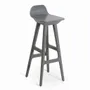 Chairs - Inalt - High / Bar Chair with Dark grayish blue PU - ALANKARAM
