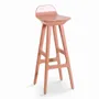 Chairs - Inalt - High / Bar Chair with Violet PU - ALANKARAM