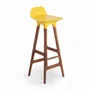 Chairs - Inalt - High / Bar Chair with Yellow PU - ALANKARAM
