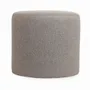 Poufs - Pouf rond en tissu gris - ALANKARAM