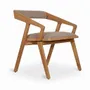 Chairs - Casilla - Solidwood Dining Chair with Grey Fabric - ALANKARAM
