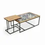 Other tables - Dualis - Center Table with Multicolor Artwork - ALANKARAM