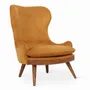 Chaises - Dubu - Fauteuil Lounge en Tissu Jaune - ALANKARAM