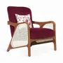 Chairs - Egri - Teakwood Lounge Chair with Rattan - ALANKARAM