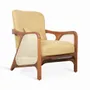 Chairs - Egri - Teakwood Lounge Chair with Rattan - ALANKARAM