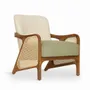 Chairs - Egri - Teakwood Lounge Chair with Rattan - ALANKARAM