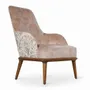 Chaises - Iyi - Fauteuil Lounge en Tissu Beige - ALANKARAM