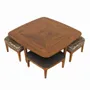 Other tables - Kiota - Teakwood Nested Center Table - ALANKARAM
