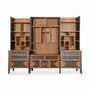 Bookshelves - Kitaplik Solidwood Bookshelf with Black Color - ALANKARAM