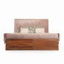 Beds - Koryto King Size Teakwood Bed - ALANKARAM