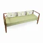 Sofas - Kutu - Three Seater Teakwood Sofa - ALANKARAM