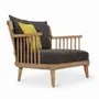 Chaises - Lega - Fauteuil en bois massif - ALANKARAM