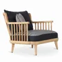 Chaises - Lega - Fauteuil en bois massif - ALANKARAM
