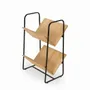 Bookshelves - Lektura - Metal Magazine Rack with Solidwood - ALANKARAM