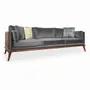 Sofas - Mysig - Three Seater Teakwood Sofa - ALANKARAM