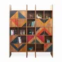 Bookshelves - Nelio Teakwood Storage Unit with Multicolor Fronts - ALANKARAM