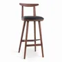Chairs - Oriq - High / Bar Chair with Walnut Stain - ALANKARAM