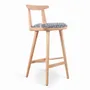 Chaises - Oriq - Chaise haute / de bar en bois massif - ALANKARAM