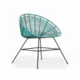 Chairs - Orgu - Metal Chair with Blue Threads - ALANKARAM
