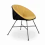Chairs - Orgu - Metal Chair with Yellow and Black Fabric - ALANKARAM