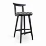 Chairs - Oriq - High / Bar Chair with Black Stain - ALANKARAM