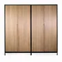 Armoires - Armoire Orman en bois massif avec pieds en métal - ALANKARAM