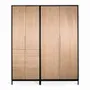 Armoires - Armoire Orman en bois massif avec pieds en métal - ALANKARAM