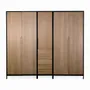 Armoires - Armoire Orman en bois massif avec pieds en métal - ALANKARAM