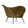Chairs - Paligo - Lounge Chair with Olive Green Fabric - ALANKARAM