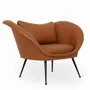 Chairs - Paligo - Lounge Chair with Tan Leather - ALANKARAM