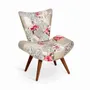 Chairs - Papaki - Lounge Chair with Multicolor Print Fabric - ALANKARAM