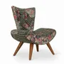 Chairs - Papaki - Lounge Chair with Multicolor Print Fabric - ALANKARAM