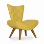 Chairs - Papaki - Lounge Chair with Yellow Leather - ALANKARAM