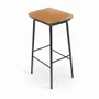 Chairs - Pluma Tan Leatherette High / Bar Stool - ALANKARAM
