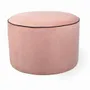 Poufs - Pouf rond en tissu rose - ALANKARAM