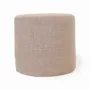 Poufs - Pouf - Ottoman rond avec tissu pierre douce - ALANKARAM